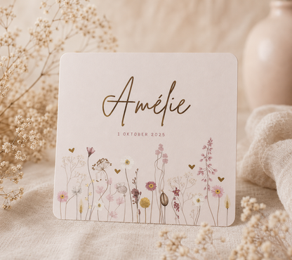 Memorybox met geboortekaartje