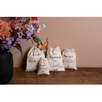 Linnen bewaarzakjes set 