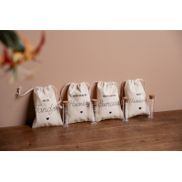 Set van 4 bewaarzakjes en buisjes