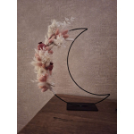 Droogbloemen op maanstandaard