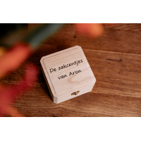 Zakgeld kistje met naam