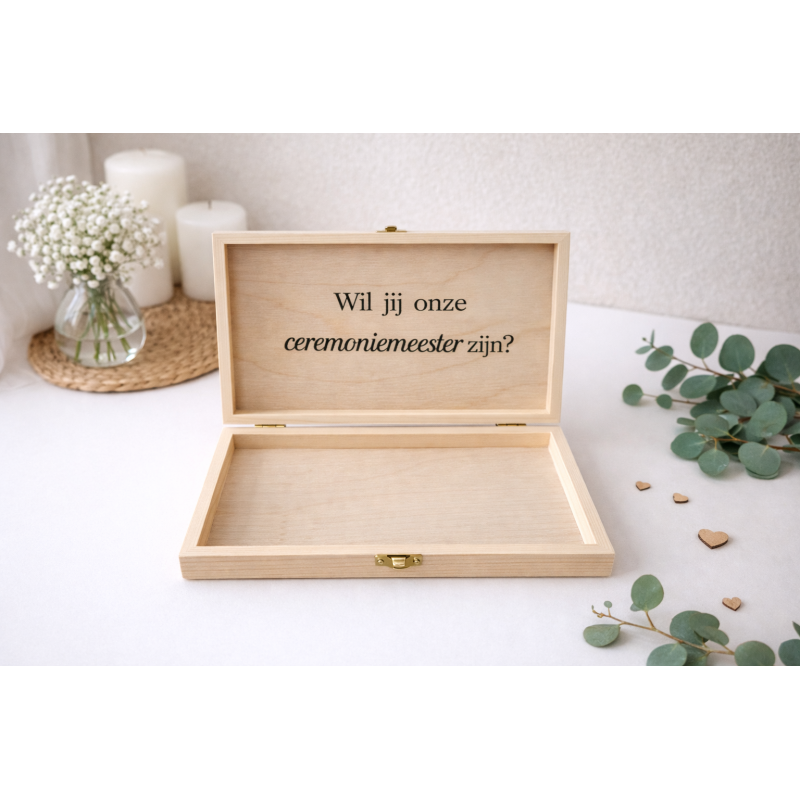 Cadeau om ceremoniemeester te vragen - persoonlijk cadeau 